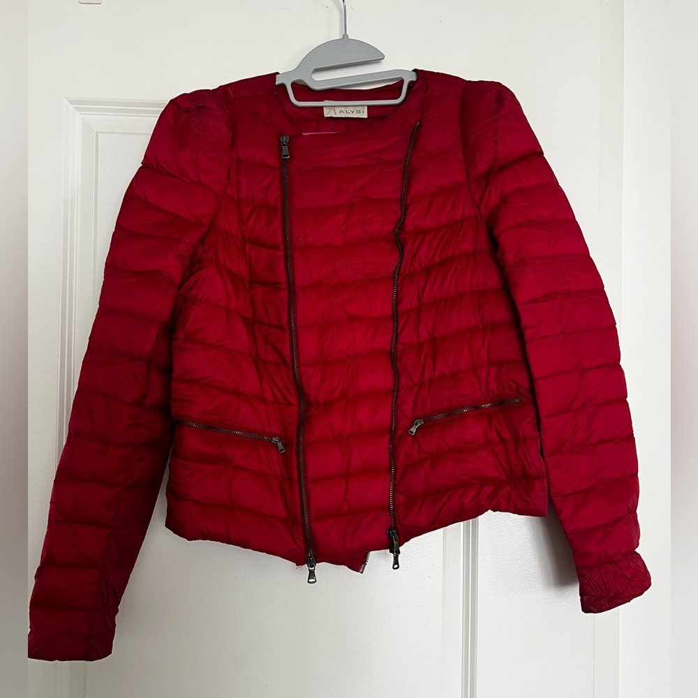 Stylish Packable Red Puffer Jacket